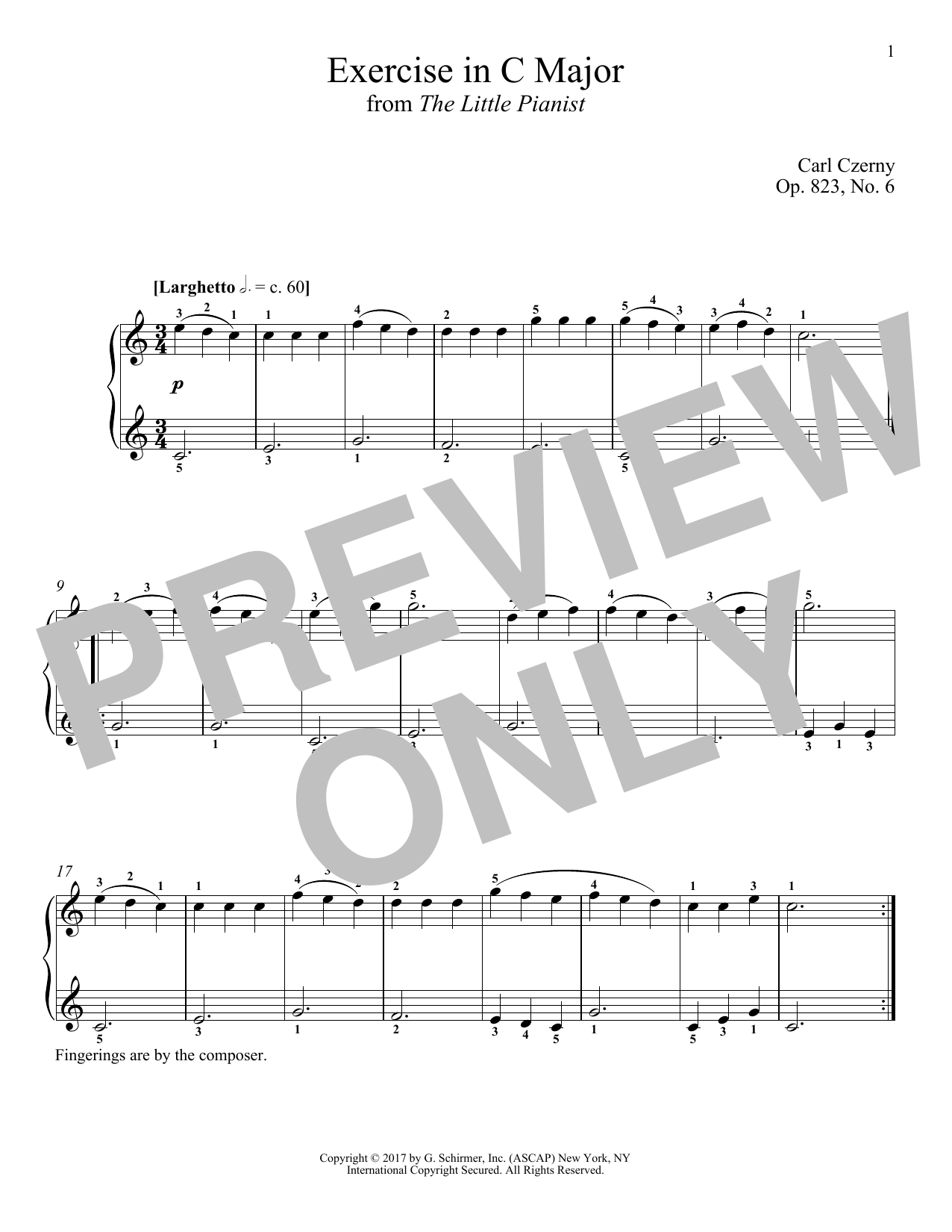 Learn to play Carl Czerny Exercise in C Major, Op. 823, No. 6 sheet music for Piano Solo in minutes. Carl Czerny Exercise in C Major, Op. 823, No. 6 sheet music notes and chords
