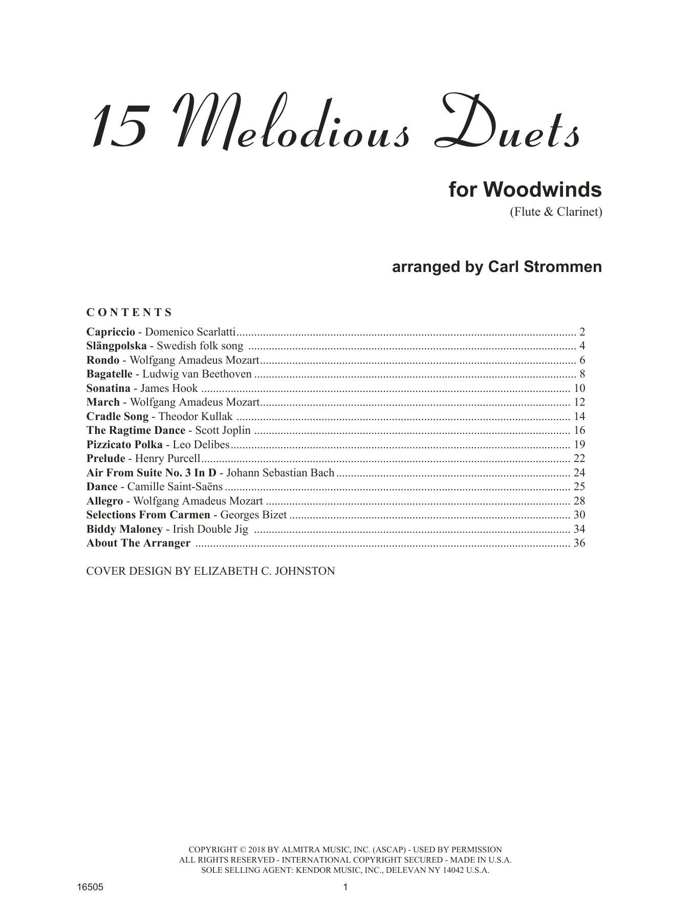 Carl Strommen 15 Melodious Duets sheet music notes and chords. Download Printable PDF.