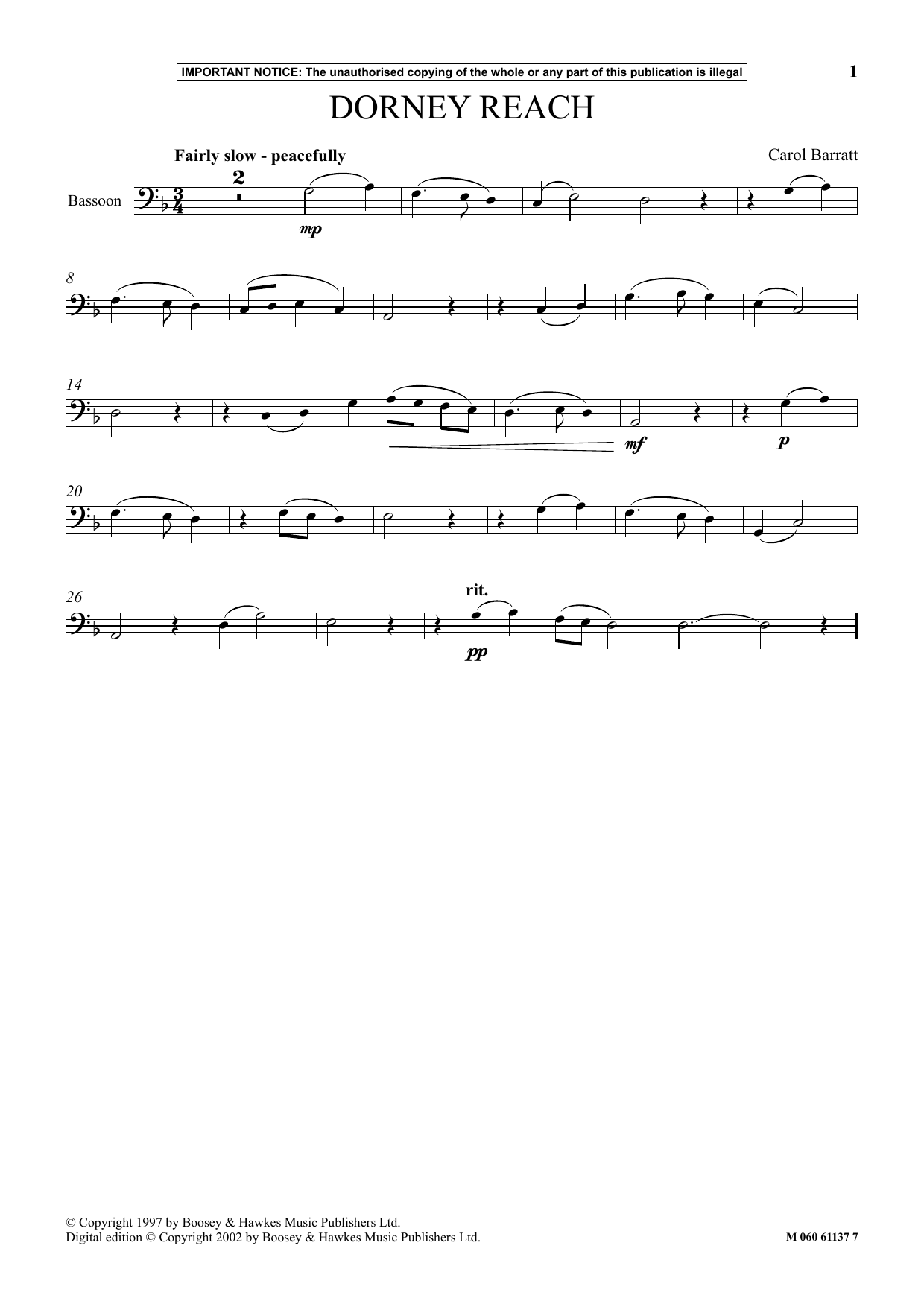 Carol Barratt Dorney Reach sheet music notes and chords. Download Printable PDF.