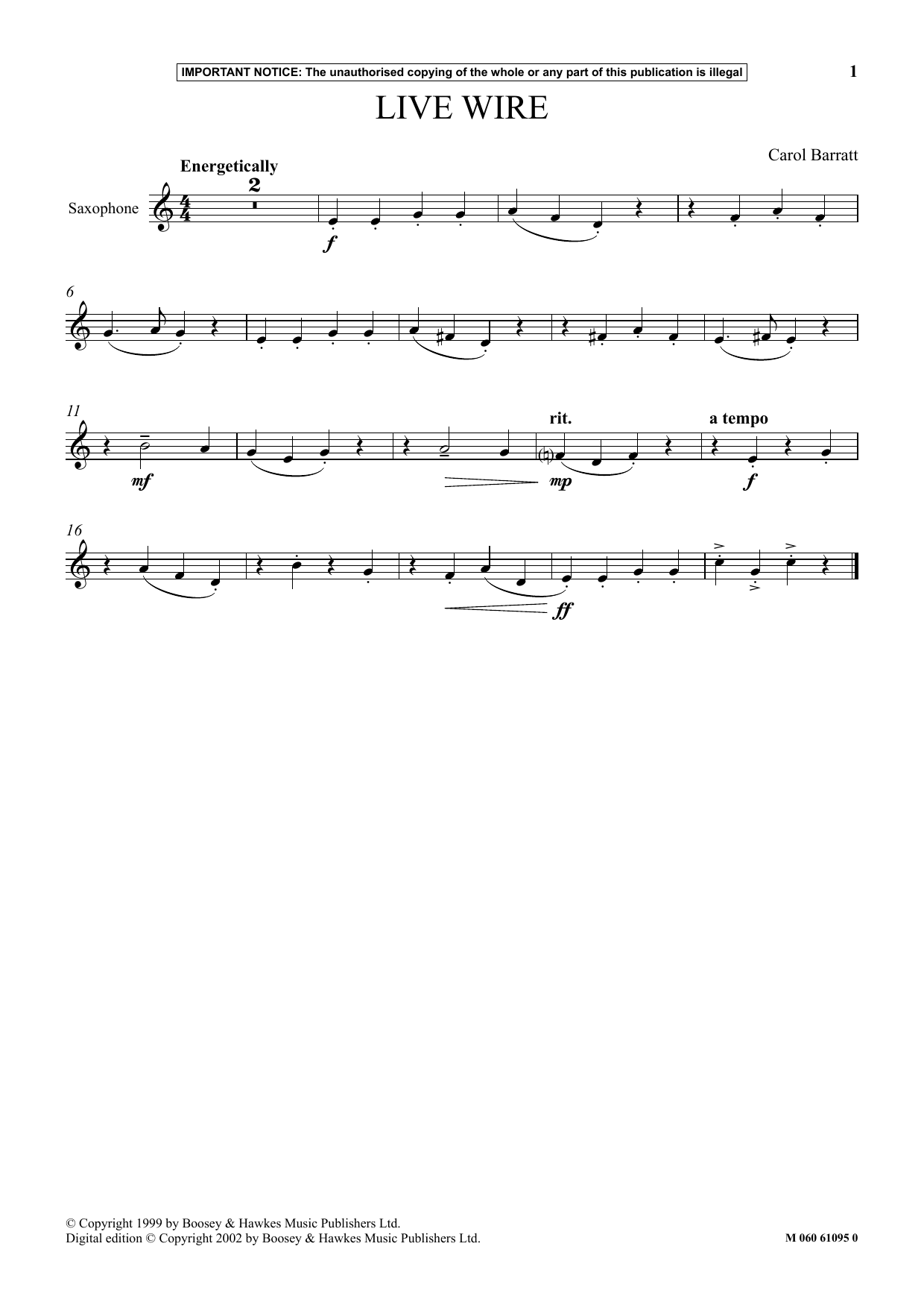 Live Wire sheet music for guitar (chords) (PDF)