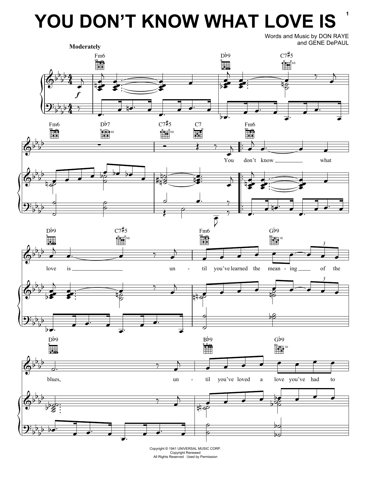 Carol Bruce You Don T Know What Love Is Sheet Music Pdf Notes Chords Jazz Score Real Book Melody Chords Download Printable Sku 62116