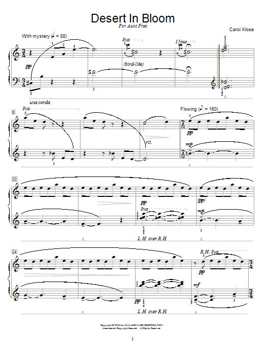 Carol Klose Desert In Bloom sheet music notes and chords. Download Printable PDF.