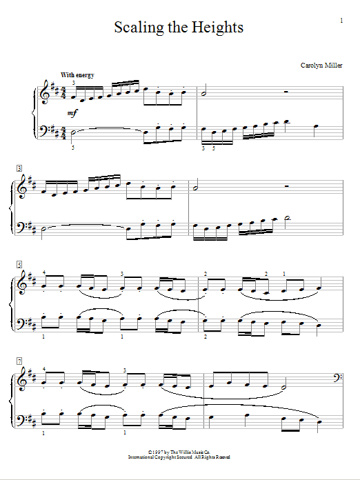Carolyn Miller Scaling The Heights sheet music notes and chords. Download Printable PDF.
