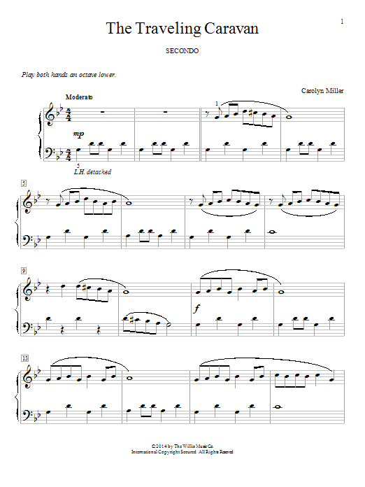 Carolyn Miller The Traveling Caravan sheet music notes and chords. Download Printable PDF.