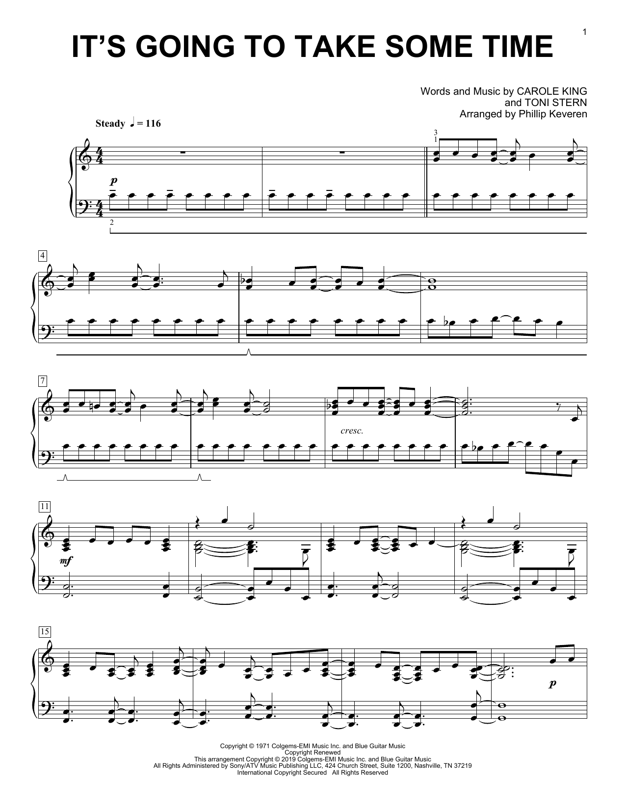 Learn to play Carpenters It's Going To Take Some Time (arr. Phillip Keveren) sheet music for Piano Solo in minutes. Carpenters It's Going To Take Some Time (arr. Phillip Keveren) sheet music notes and chords. Download Printable PDF.