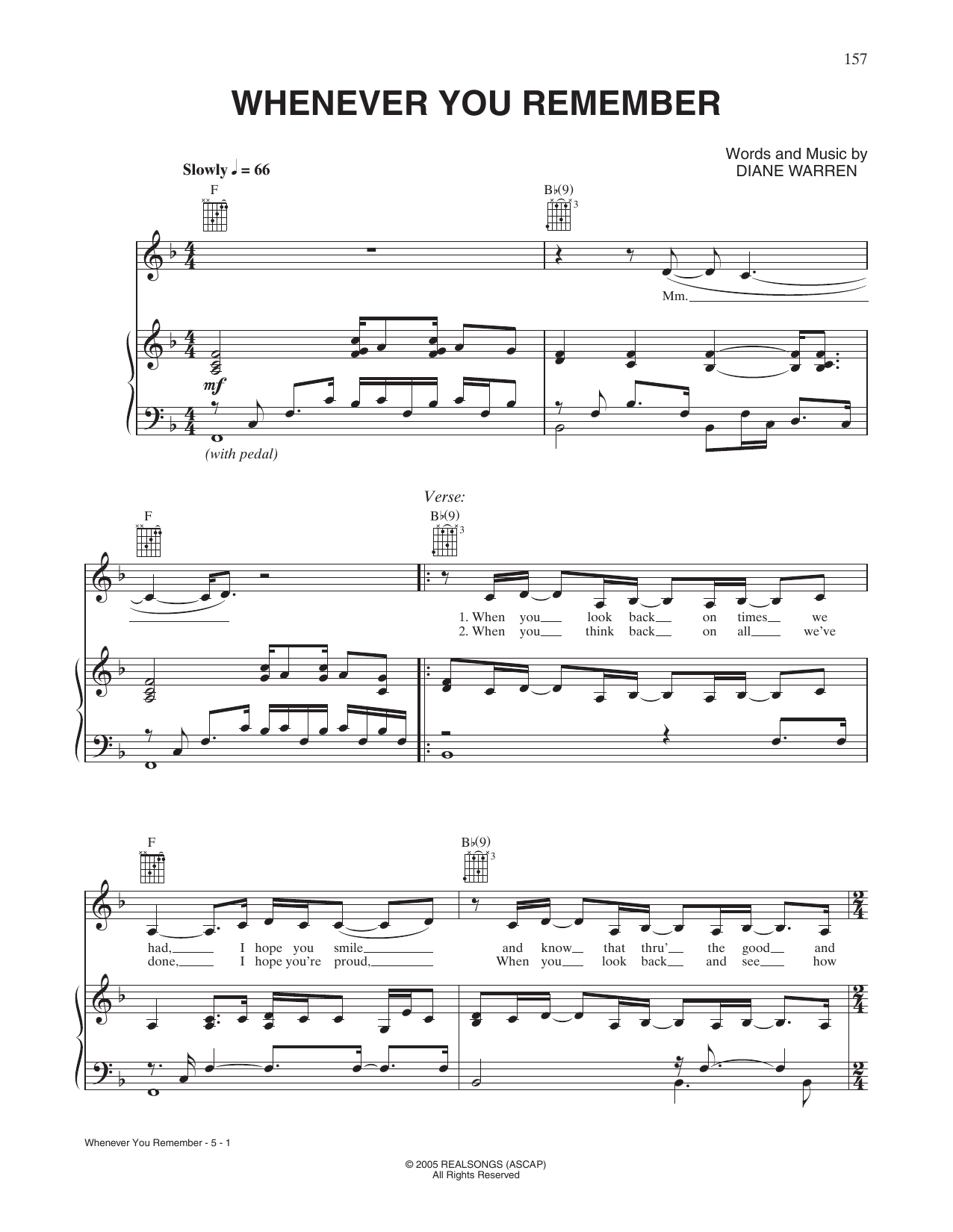 Whenever You Remember Sheet Music by Carrie Underwood | Piano, Vocal ...