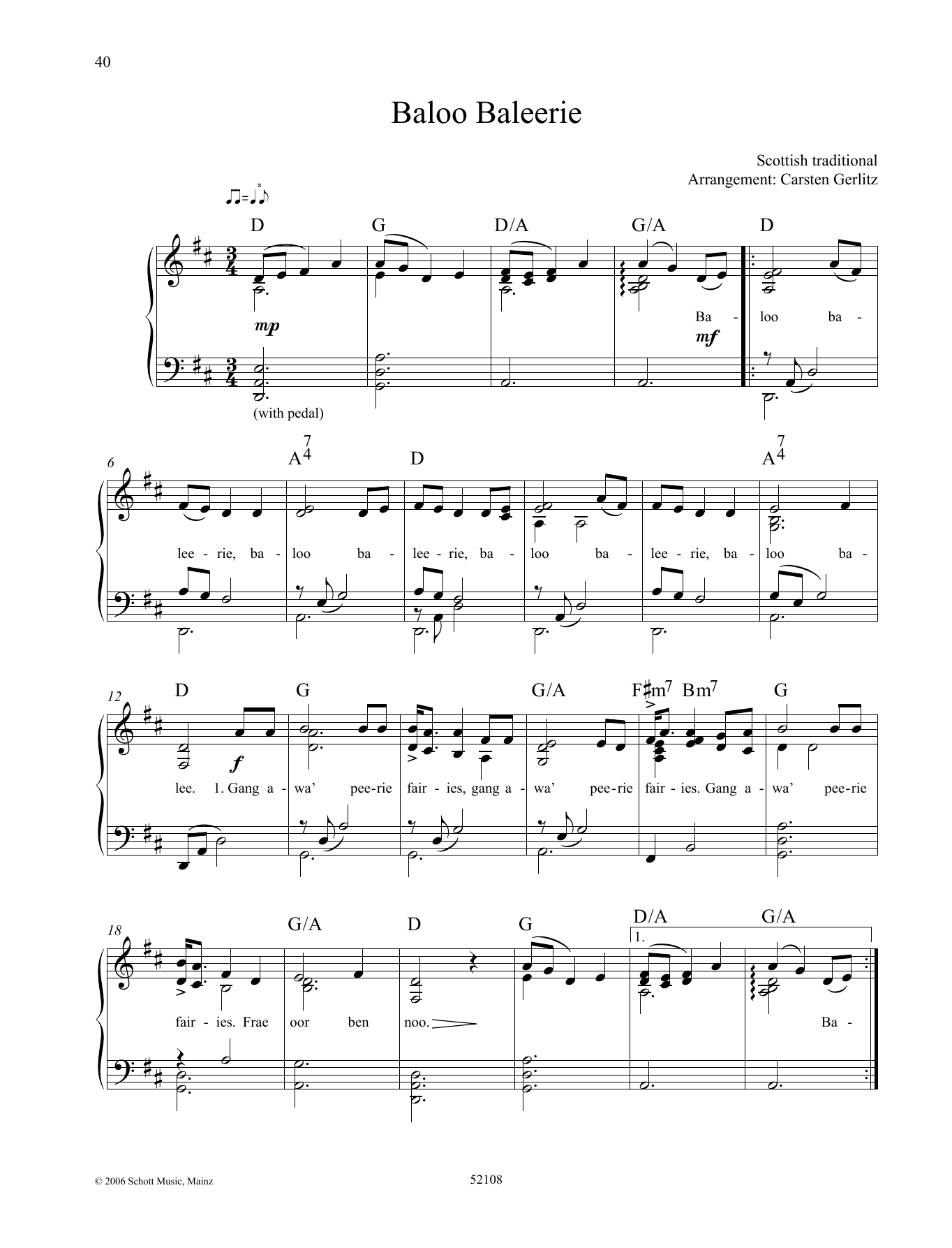 Carsten Gerlitz Baloo Baleerie sheet music notes and chords. Download Printable PDF.