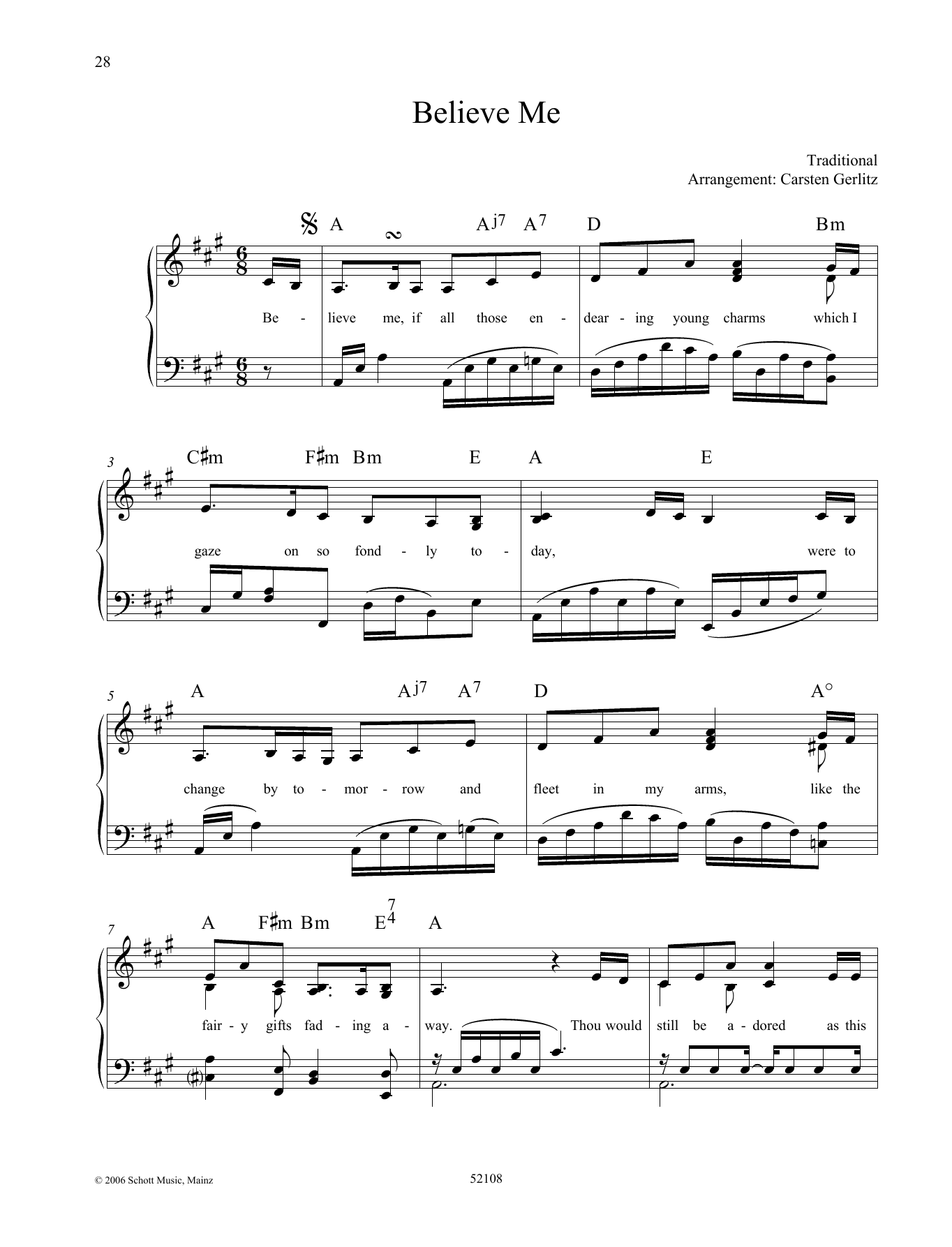 Carsten Gerlitz Believe Me sheet music notes and chords. Download Printable PDF.