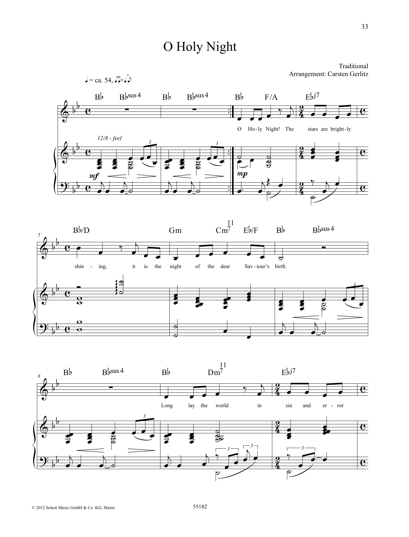 Carsten Gerlitz O Holy Night sheet music notes and chords. Download Printable PDF.