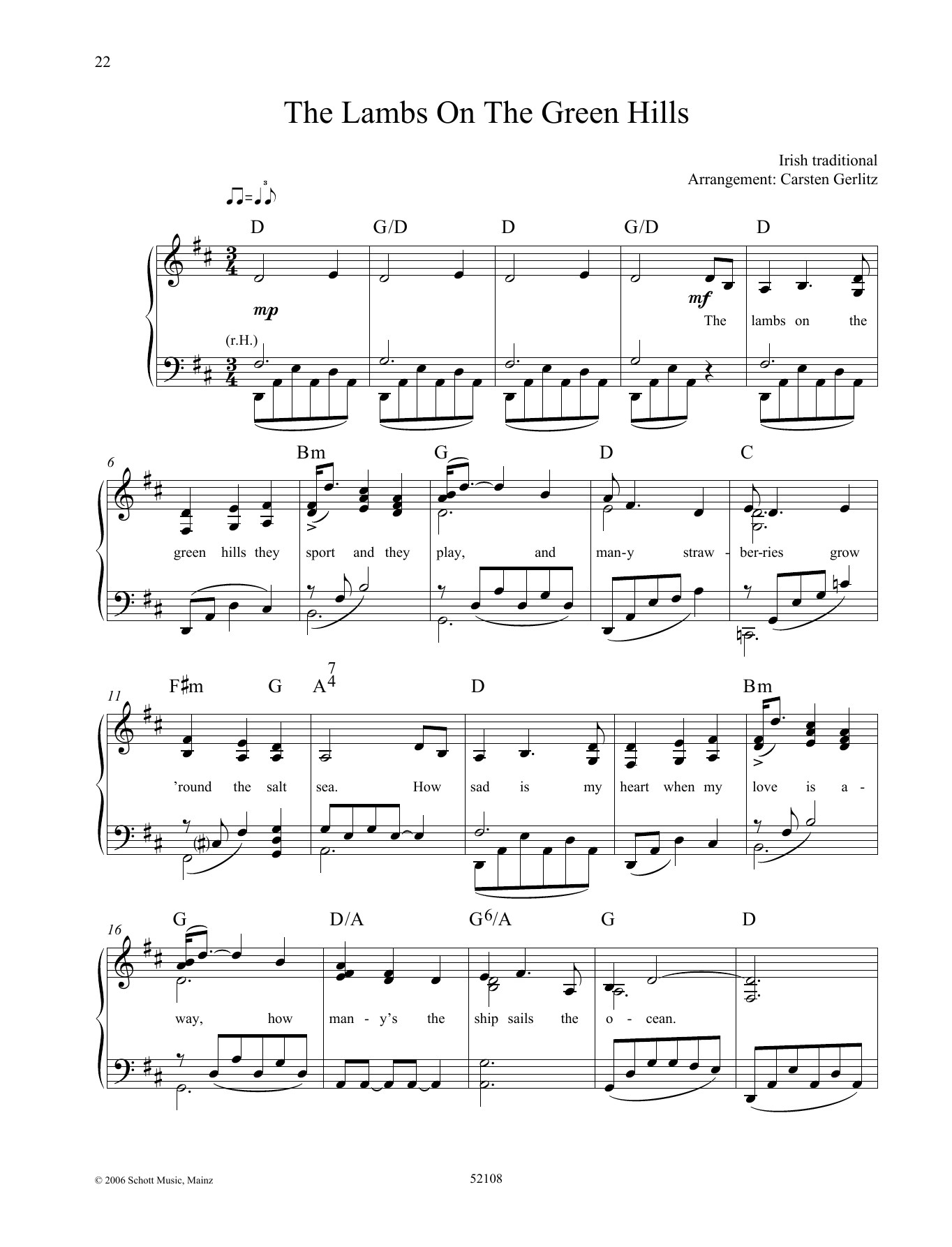 Learn to play Carsten Gerlitz The Lambs On the Green Hills sheet music for Piano Solo in minutes. Price: 6.9900$ Carsten Gerlitz The Lambs On the Green Hills sheet music notes and chords arranged for Piano Solo