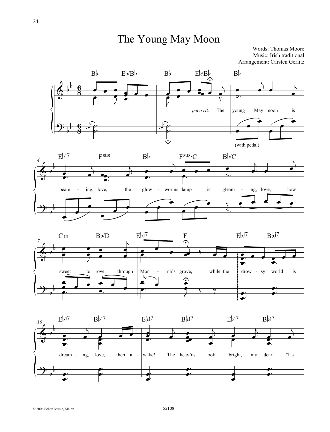 Learn to play Carsten Gerlitz The Young May Moon sheet music for Piano Solo in minutes. Price: 6.9900$ Carsten Gerlitz The Young May Moon sheet music notes and chords arranged for Piano Solo