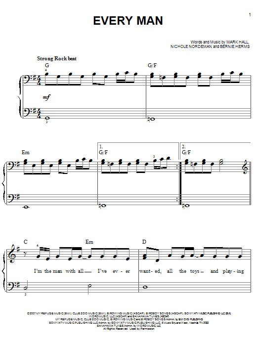 Casting Crowns Every Man sheet music notes and chords. Download Printable PDF.