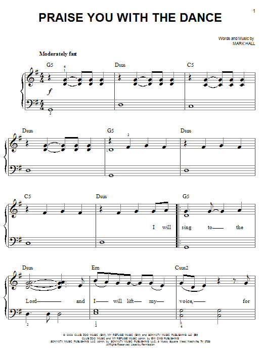Casting Crowns Praise You With The Dance sheet music notes and chords. Download Printable PDF.