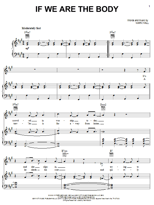Casting Crowns If We Are The Body sheet music notes and chords. Download Printable PDF.