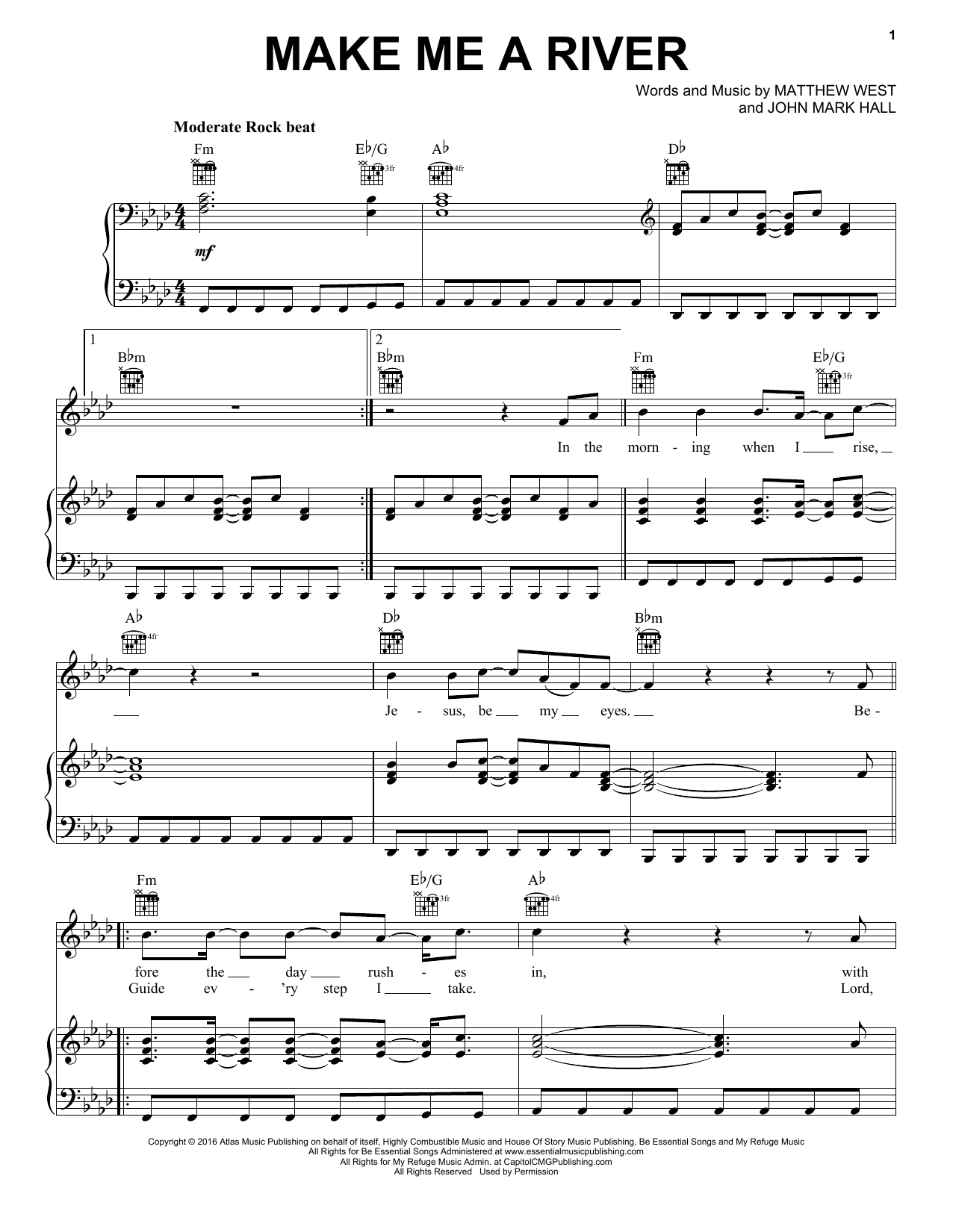 Learn to play Casting Crowns Make Me A River sheet music for Piano, Vocal & Guitar Chords (Right-Hand Melody) in minutes. Price: 7.8900$ Casting Crowns Make Me A River sheet music notes and chords arranged for Piano, Vocal & Guitar Chords (Right-Hand Melody)