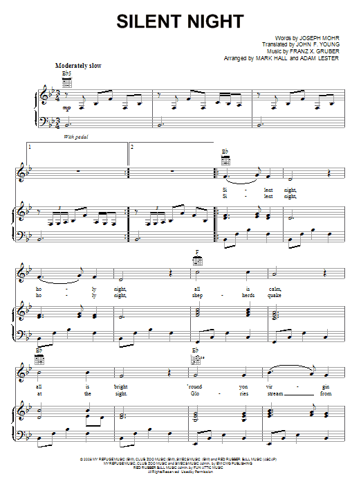 Casting Crowns Silent Night sheet music notes and chords. Download Printable PDF.