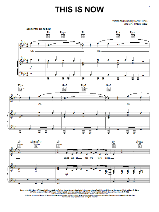 Casting Crowns This Is Now sheet music notes and chords. Download Printable PDF.