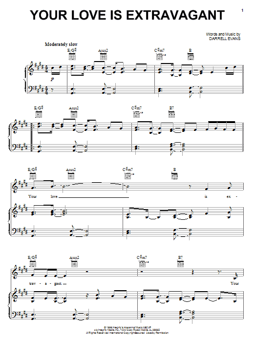 Learn to play Casting Crowns Your Love Is Extravagant sheet music for Piano, Vocal & Guitar (Right-Hand Melody) in minutes. Casting Crowns Your Love Is Extravagant sheet music notes and chords. Download Printable PDF.