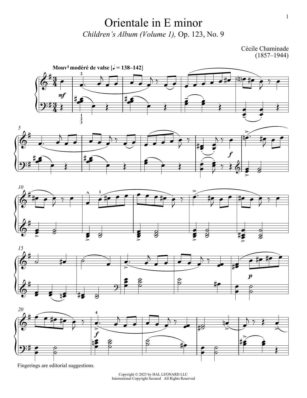 cecile-chaminade-orientale-sheet-music-chords-for-piano-solo