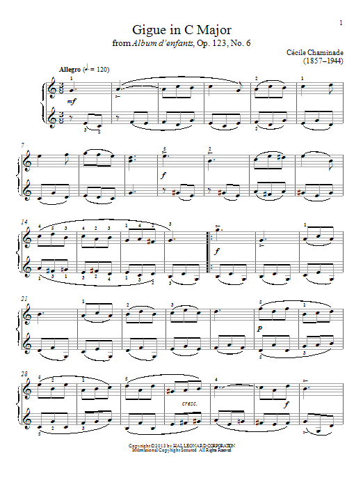 Learn to play Gail Smith Gigue In C Major sheet music for Piano Solo in minutes. Gail Smith Gigue In C Major sheet music notes and chords. Download Printable PDF.