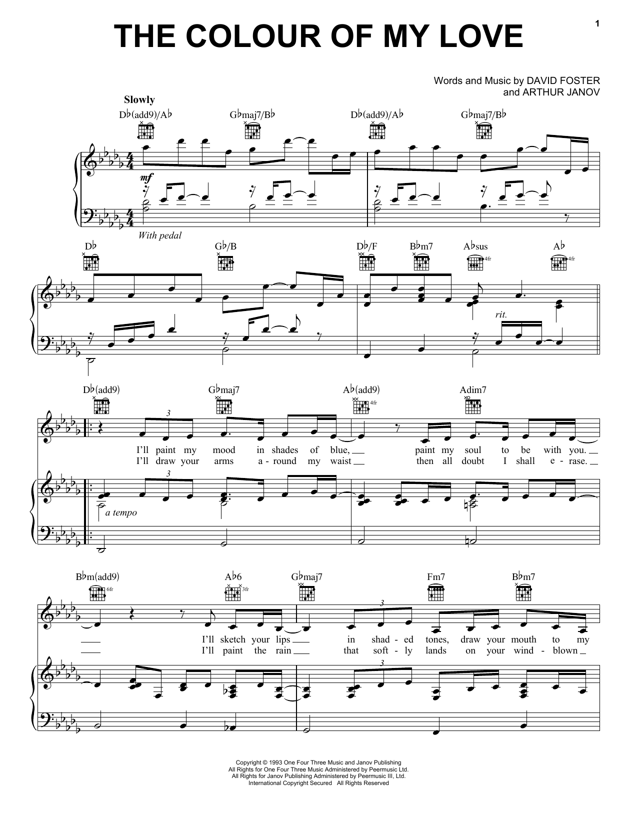 Learn to play Celine Dion The Colour Of My Love sheet music for Lead Sheet / Fake Book in minutes. Celine Dion The Colour Of My Love sheet music notes and chords. Download Printable PDF.