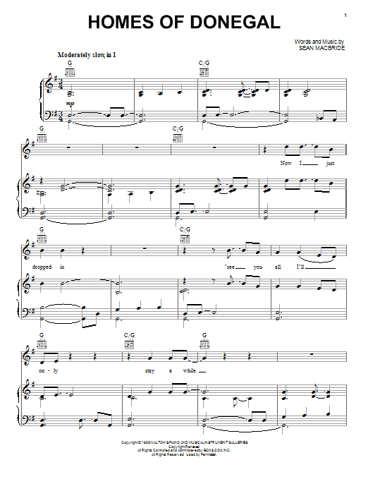 Celtic Thunder Homes Of Donegal sheet music notes and chords. Download Printable PDF.