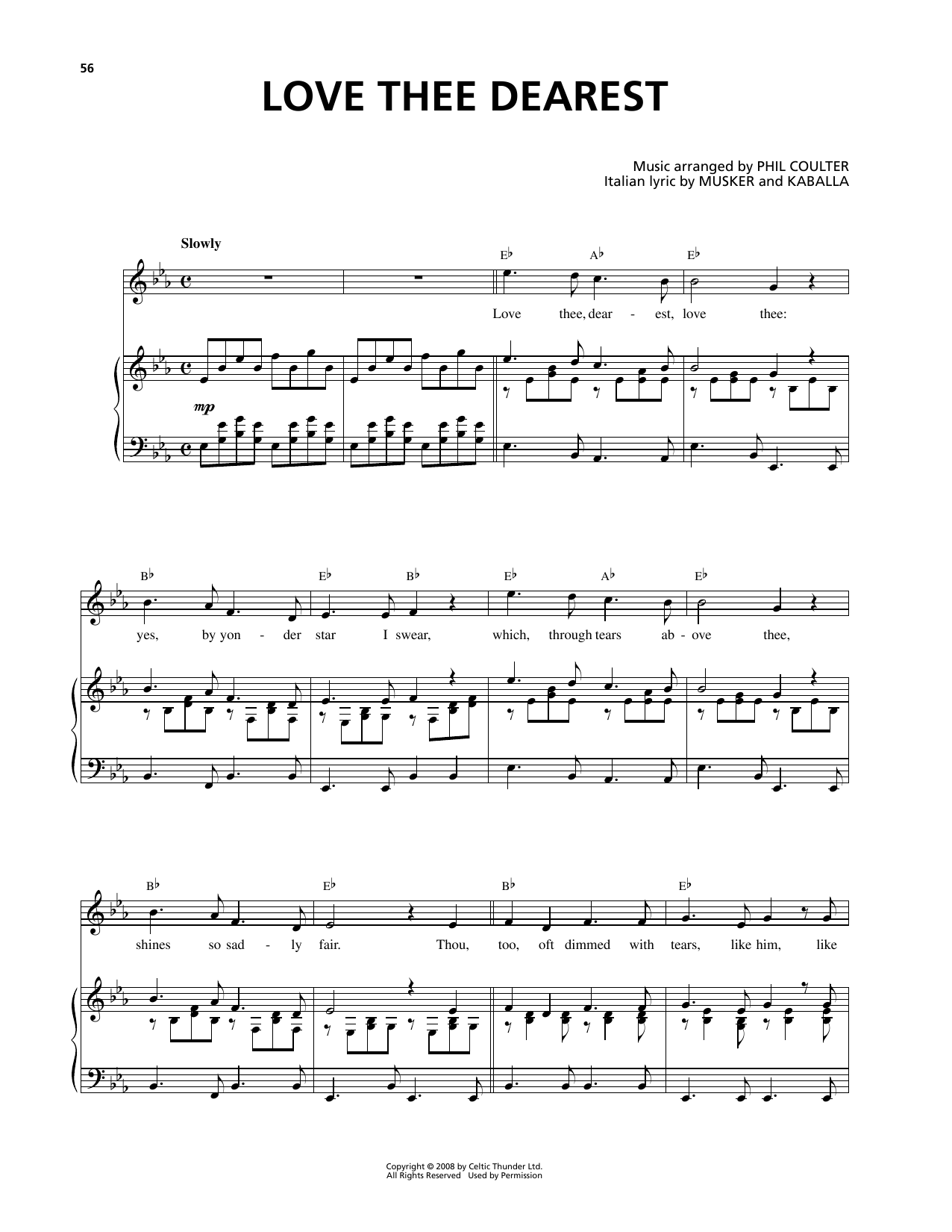 Celtic Thunder Love Thee Dearest sheet music notes and chords. Download Printable PDF.