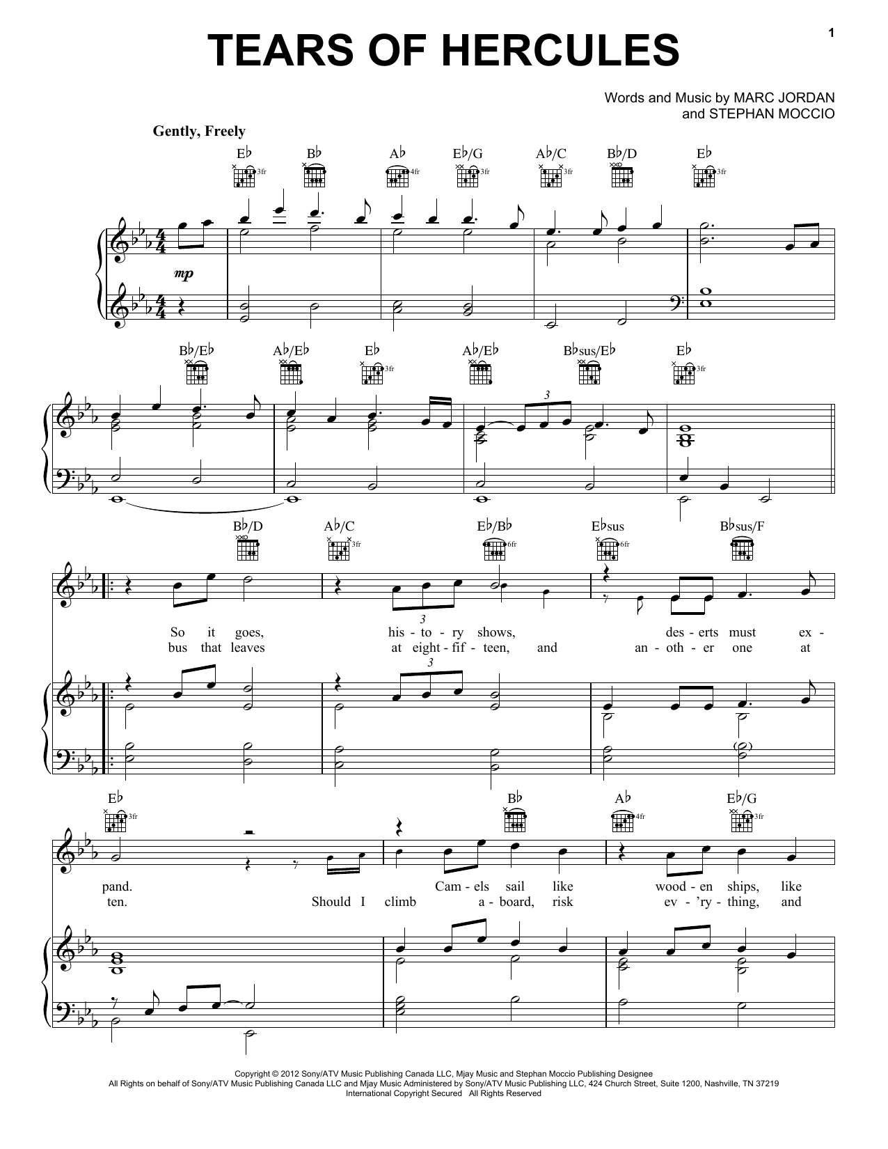 Celtic Thunder Tears Of Hercules sheet music notes and chords. Download Printable PDF.