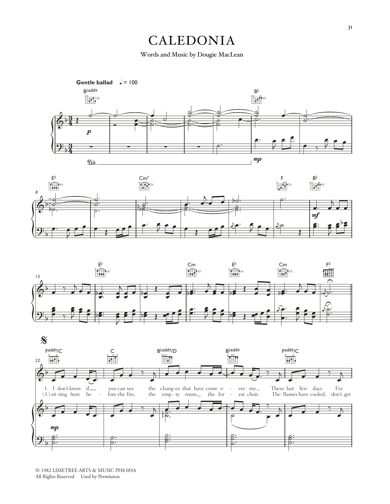 Celtic Woman Caledonia sheet music notes and chords. Download Printable PDF.