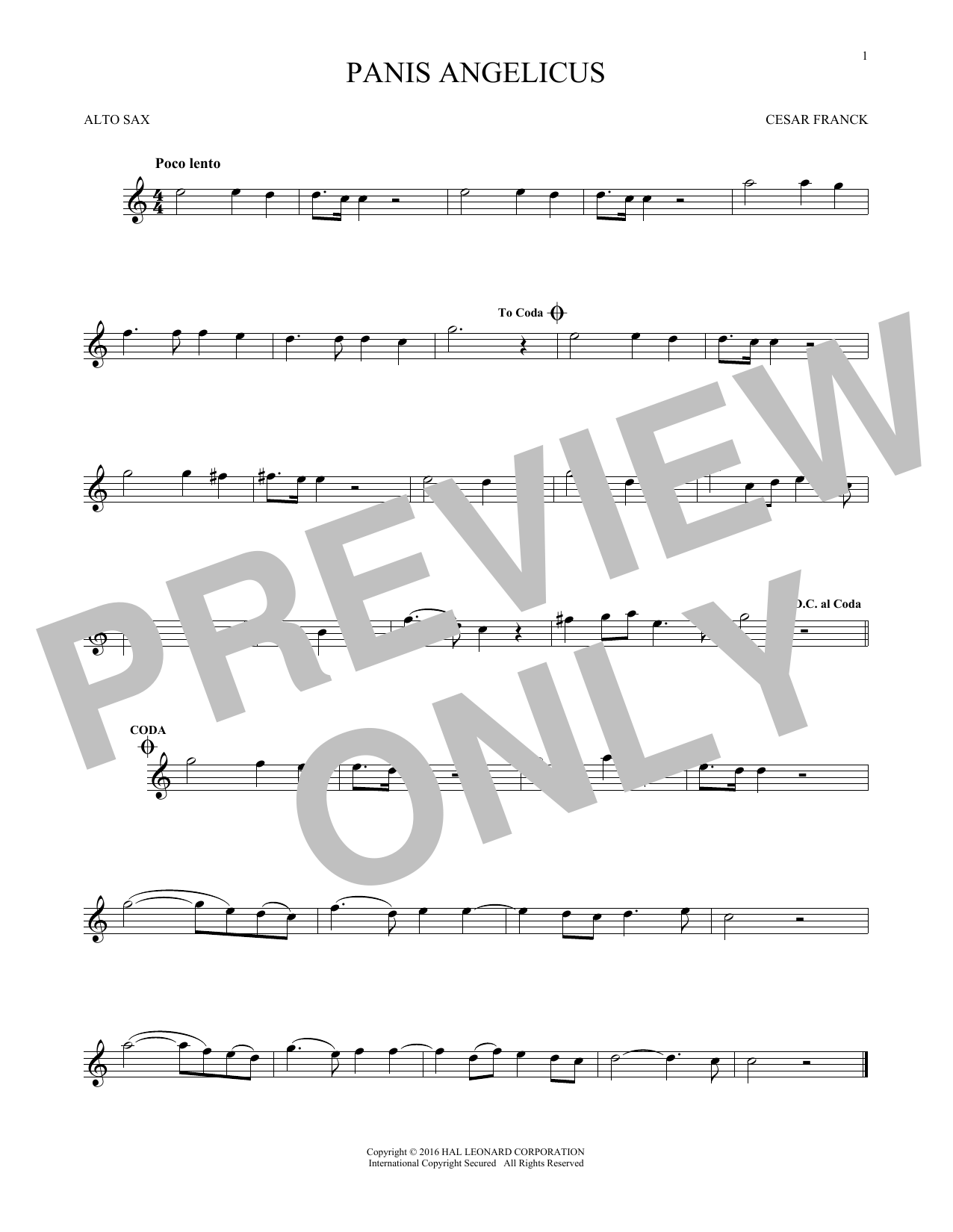 César Franck Panis Angelicus (O Lord Most Holy) sheet music notes and chords. Download Printable PDF.