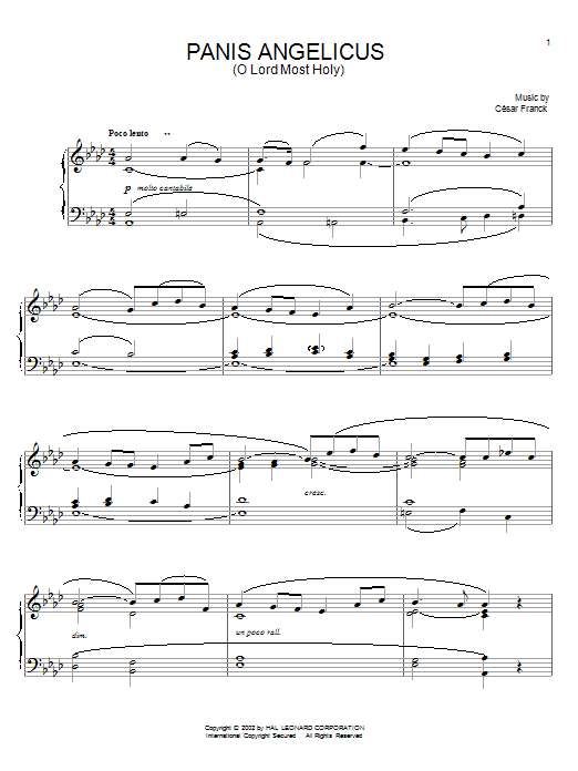 Learn to play César Franck Panis Angelicus (O Lord Most Holy) sheet music for Piano Solo in minutes. César Franck Panis Angelicus (O Lord Most Holy) sheet music notes and chords. Download Printable PDF.