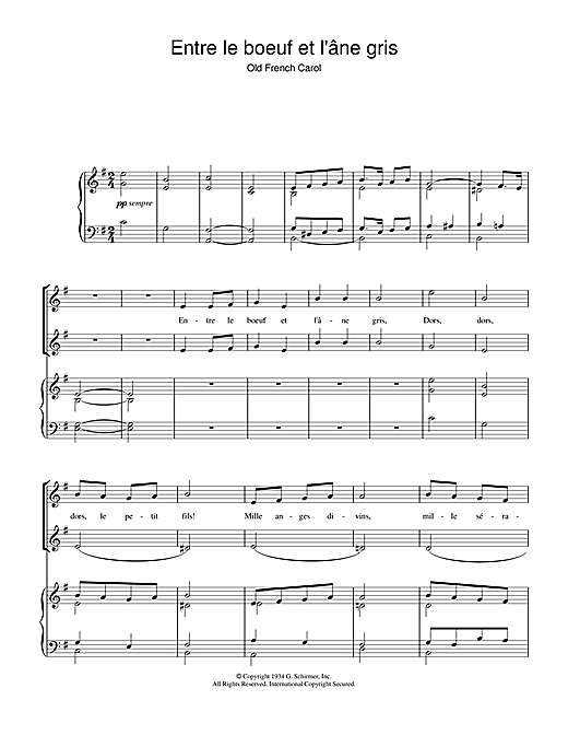 Learn to play Chant de Noël Entre Le Boeuf Et L'âne Gris sheet music for Piano & Vocal in minutes. Chant de Noël Entre Le Boeuf Et L'âne Gris sheet music notes and chords. Download Printable PDF.