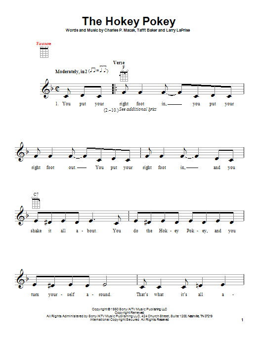 Learn to play Charles P. Macak The Hokey Pokey sheet music for UkeBuddy in minutes. Price: 4.4900$ Charles P. Macak The Hokey Pokey sheet music notes and chords arranged for UkeBuddy