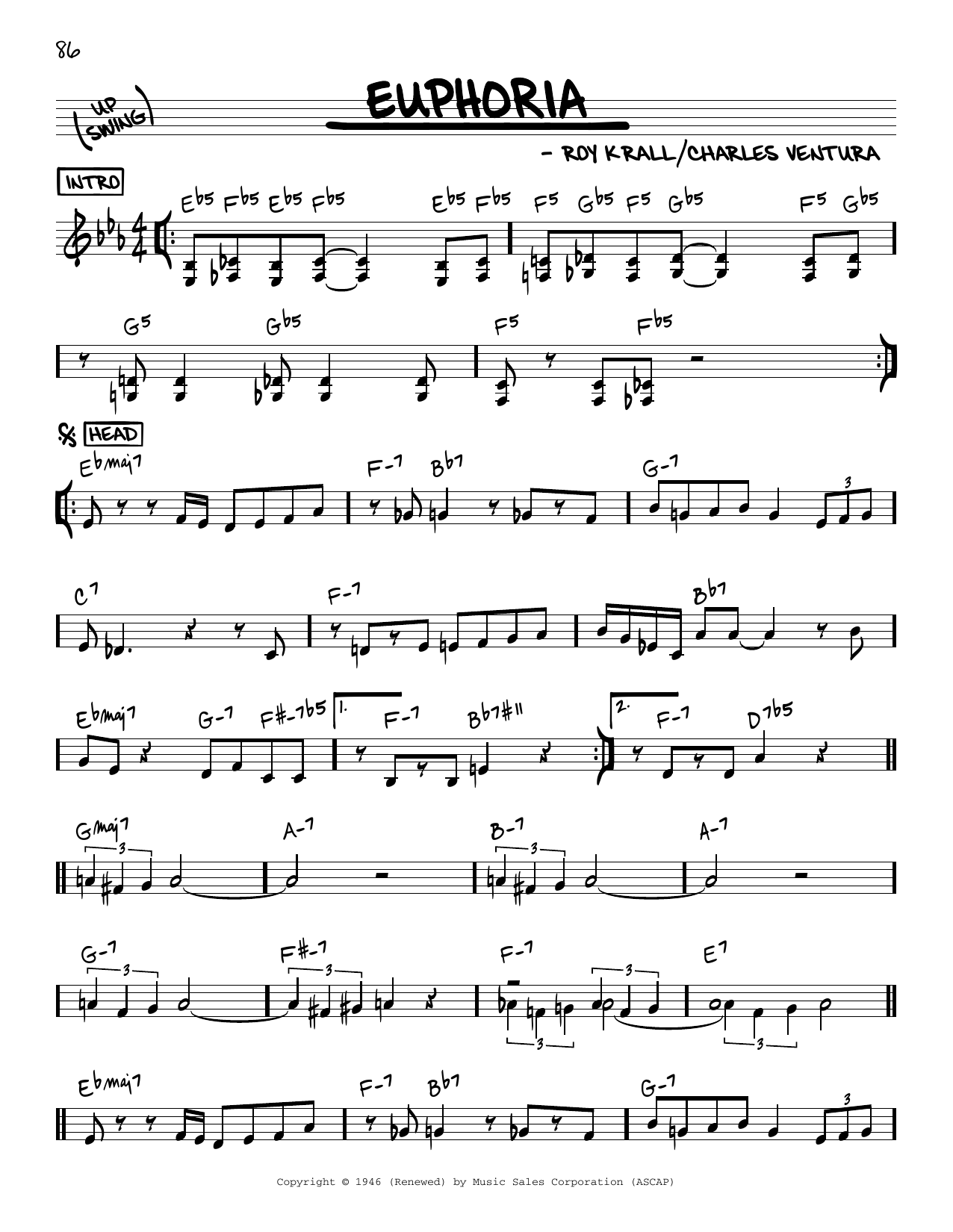 Charles Ventura Euphoria sheet music notes and chords. Download Printable PDF.