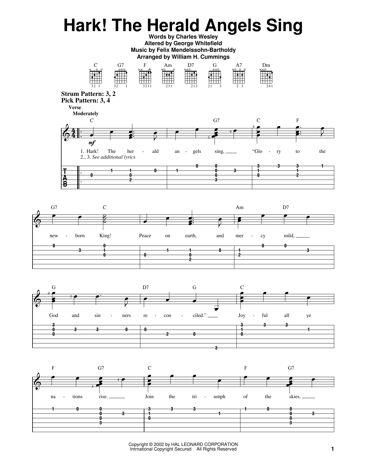 Learn to play Christmas Carol Hark! The Herald Angels Sing sheet music for Piano, Vocal & Guitar (Right-Hand Melody) in minutes. Christmas Carol Hark! The Herald Angels Sing sheet music notes and chords. Download Printable PDF.