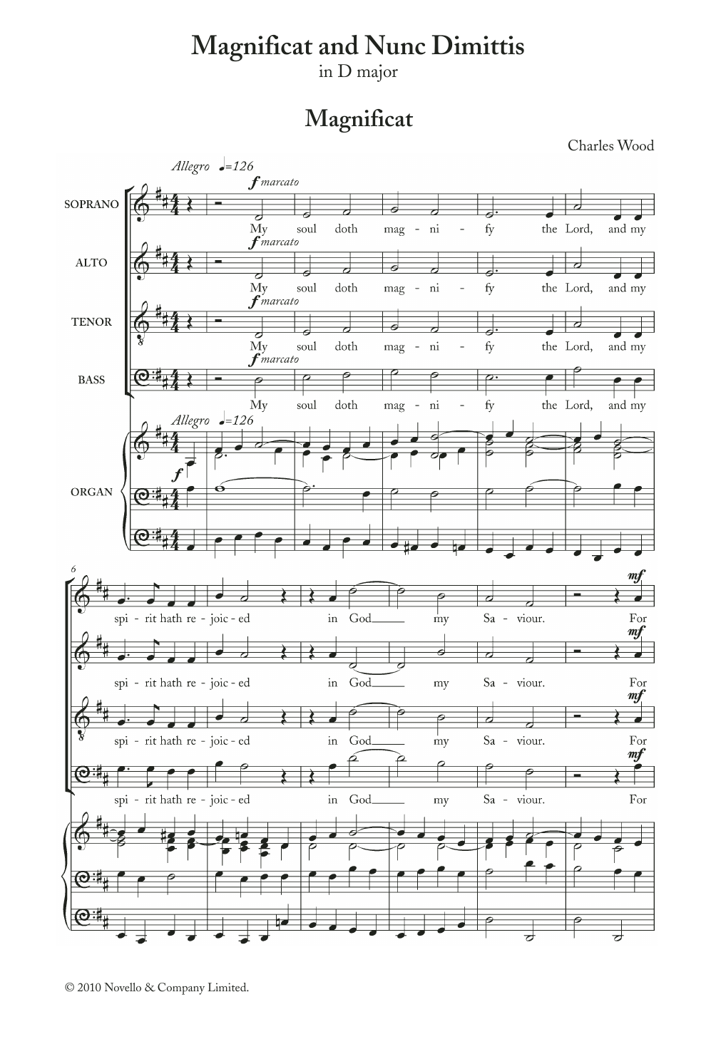 Learn to play Charles Wood Magnificat And Nunc Dimittis In D sheet music for Choir in minutes. Price: 3.9900$ Charles Wood Magnificat And Nunc Dimittis In D sheet music notes and chords arranged for Choir