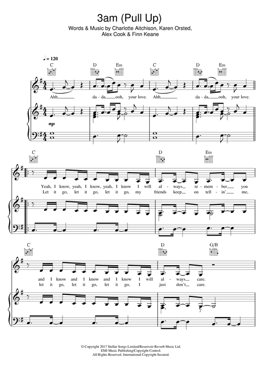 Learn to play Charli XCX 3am (Pull Up) (feat. MØ) sheet music for Piano, Vocal & Guitar (Right-Hand Melody) in minutes. Charli XCX 3am (Pull Up) (feat. MØ) sheet music notes and chords. Download Printable PDF.