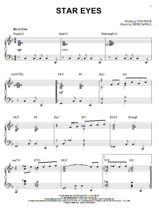 Charlie Parker Star Eyes (arr. Brent Edstrom) sheet music notes and chords. Download Printable PDF.