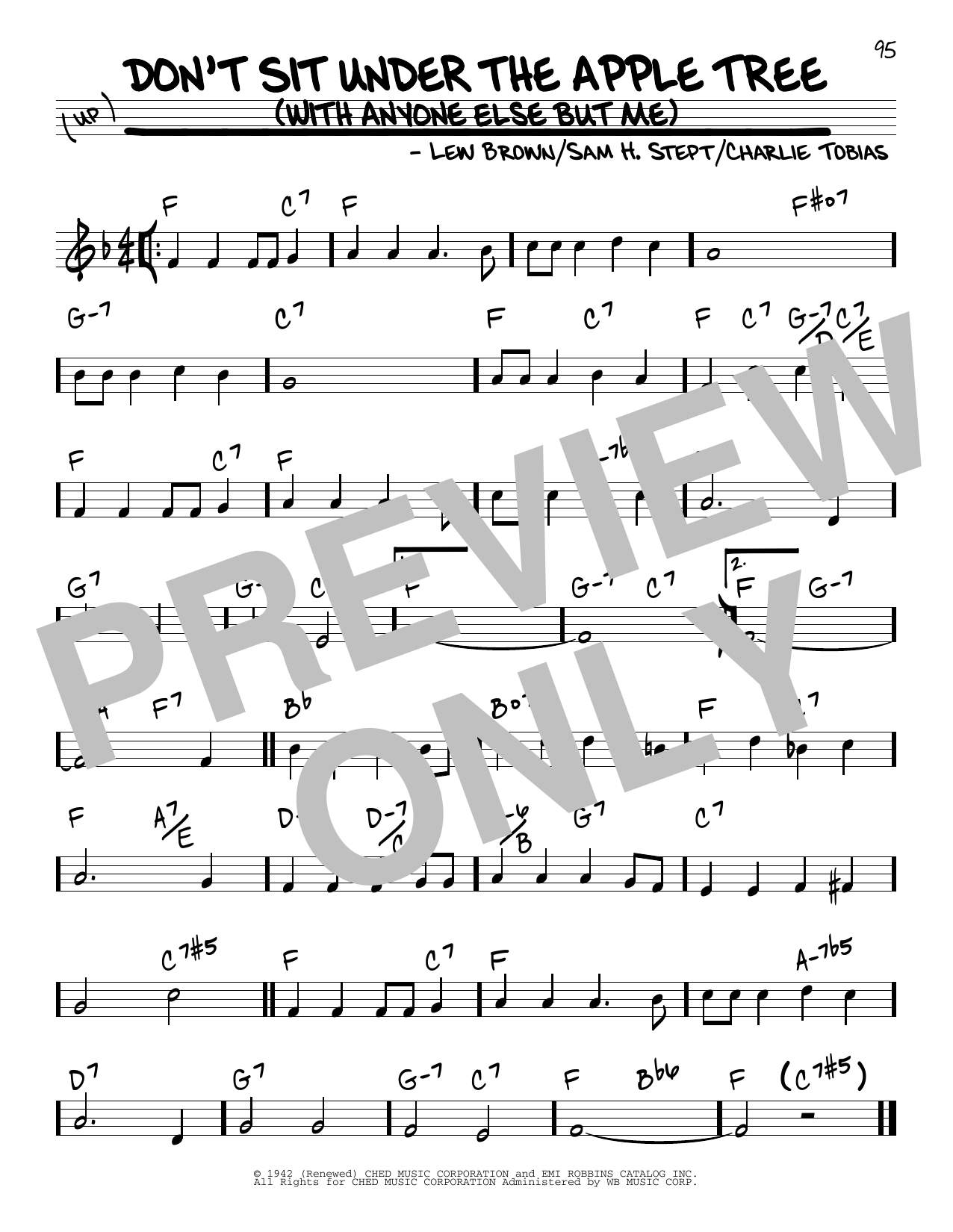 Charlie Tobias Dont Sit Under The Apple Tree With Anyone Else But Me Sheet Music Pdf Notes 4045