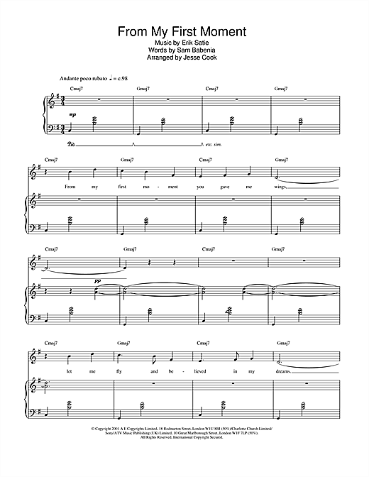 Learn to play Charlotte Church From My First Moment sheet music for Piano, Vocal & Guitar in minutes. Price: 7.7900$ Charlotte Church From My First Moment sheet music notes and chords. Download Printable PDF.