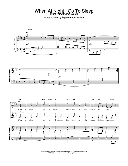 Charlotte Church When At Night I Go To Sleep sheet music notes and chords. Download Printable PDF.