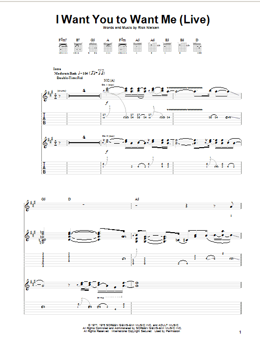 Learn to play Cheap Trick I Want You To Want Me (Live) sheet music for Guitar Tab in minutes. Cheap Trick I Want You To Want Me (Live) sheet music notes and chords