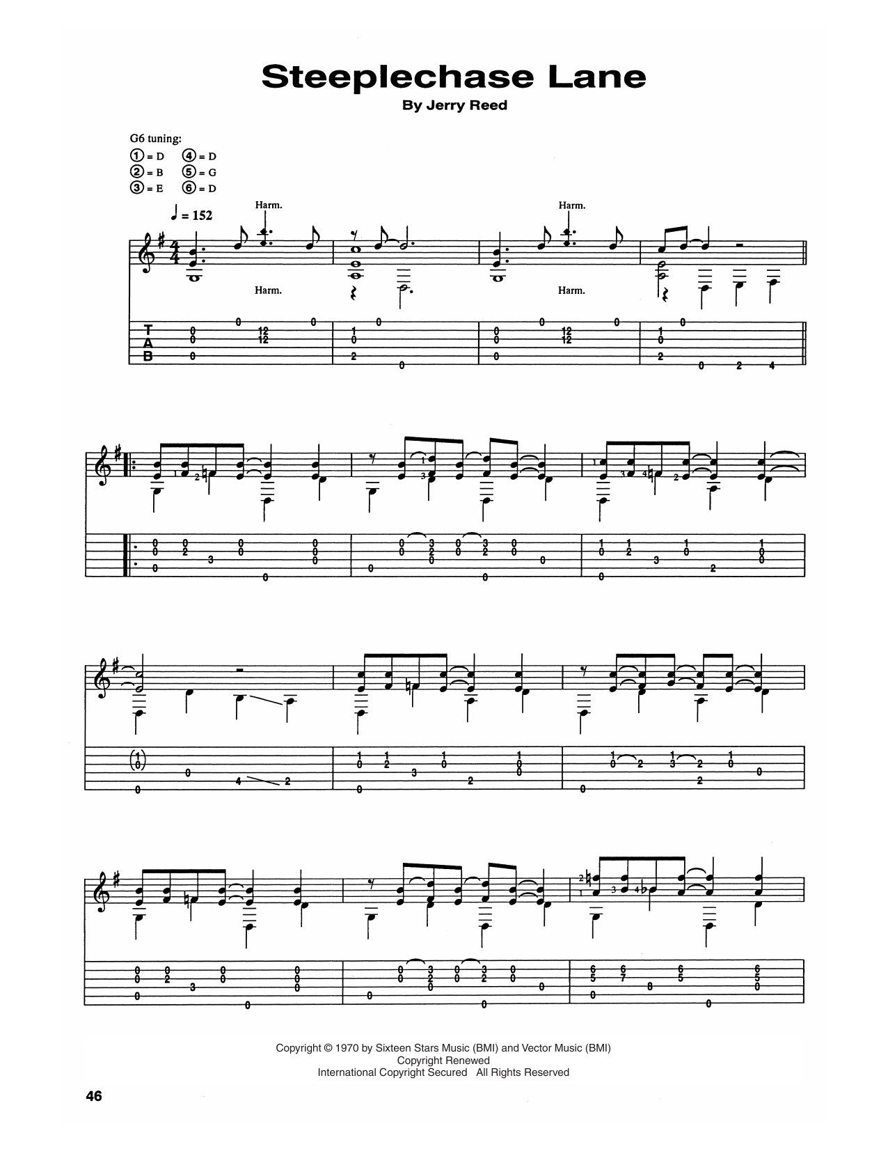 Chet Atkins Steeplechase Lane sheet music notes and chords. Download Printable PDF.