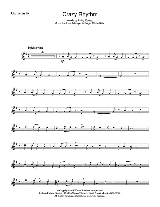 Chet Baker Crazy Rhythm sheet music notes and chords. Download Printable PDF.