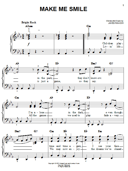 Learn to play Chicago Make Me Smile sheet music for Easy Piano in minutes. Price: 6.9900$ Chicago Make Me Smile sheet music notes and chords arranged for Easy Piano