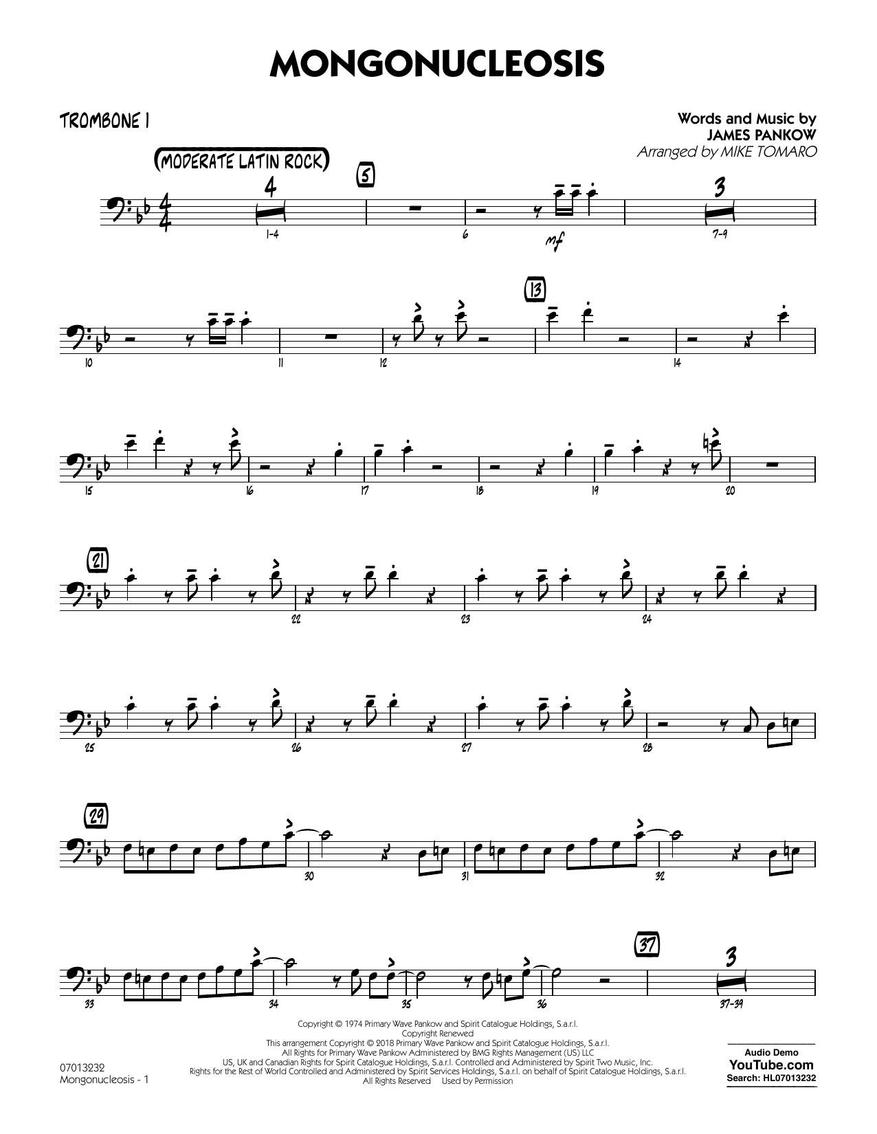 Learn to play Chicago Mongonucleosis (arr. Mike Tomaro) - Trombone 1 sheet music for Jazz Ensemble in minutes. Chicago Mongonucleosis (arr. Mike Tomaro) - Trombone 1 sheet music notes and chords