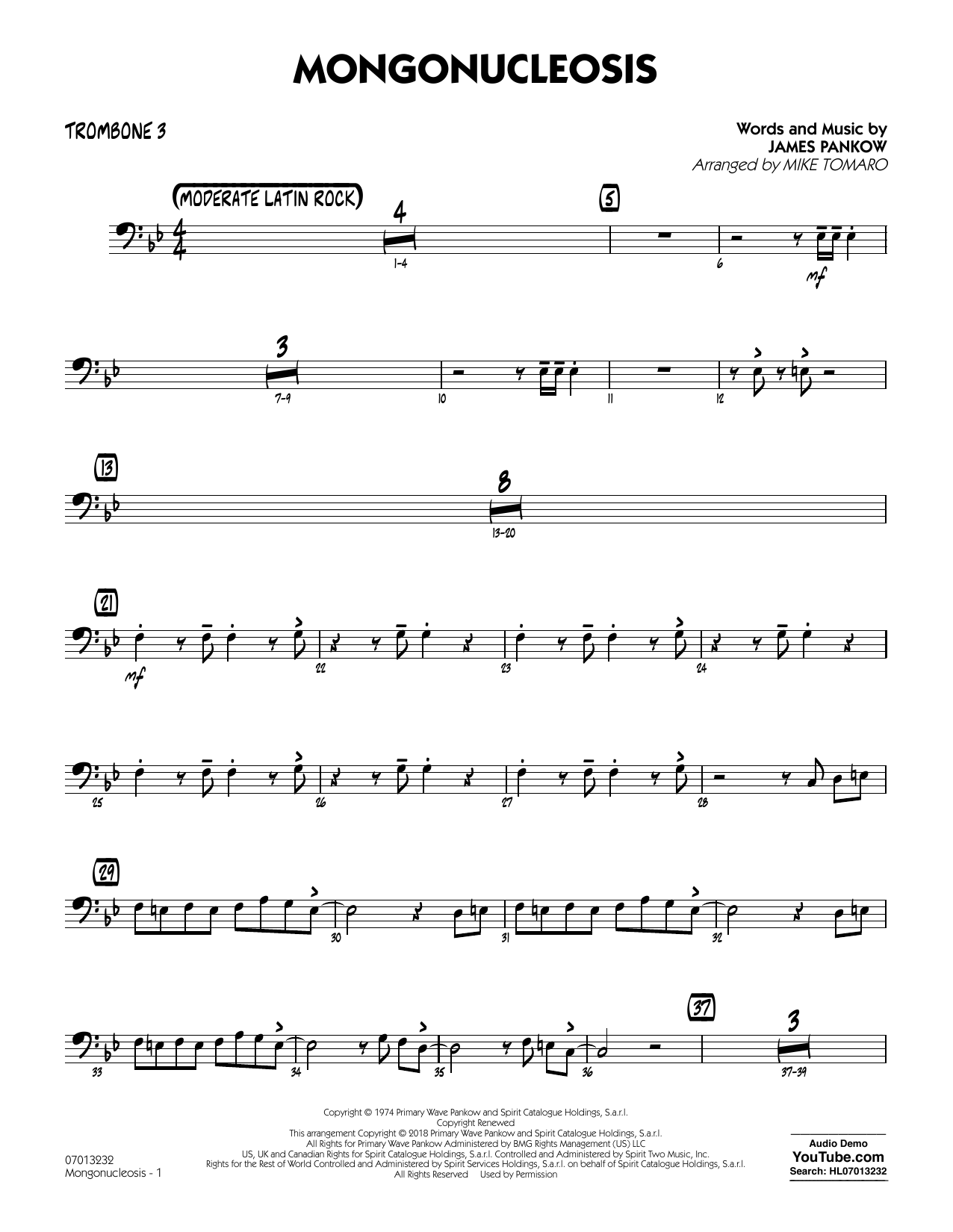 Learn to play Chicago Mongonucleosis (arr. Mike Tomaro) - Trombone 3 sheet music for Jazz Ensemble in minutes. Chicago Mongonucleosis (arr. Mike Tomaro) - Trombone 3 sheet music notes and chords