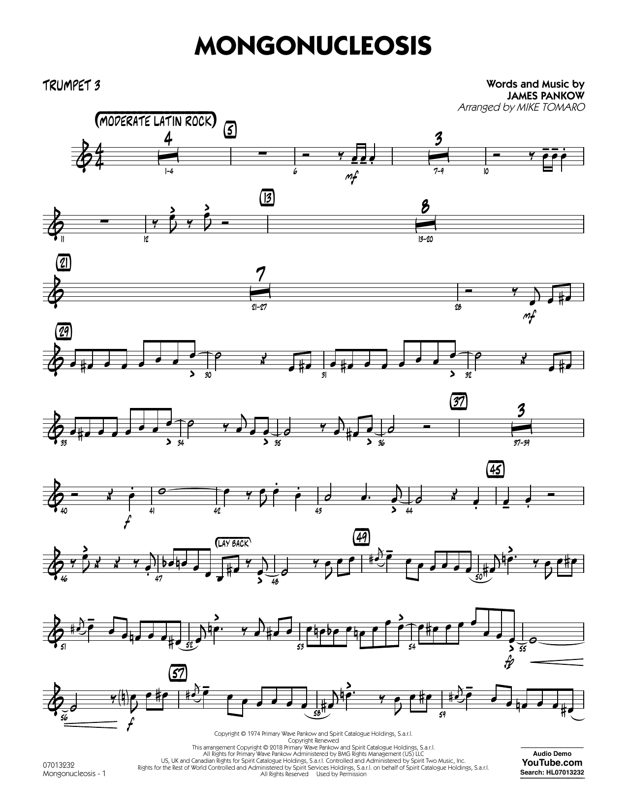 Learn to play Chicago Mongonucleosis (arr. Mike Tomaro) - Trumpet 3 sheet music for Jazz Ensemble in minutes. Chicago Mongonucleosis (arr. Mike Tomaro) - Trumpet 3 sheet music notes and chords