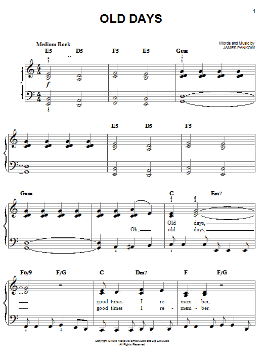 Learn to play Chicago Old Days sheet music for Easy Piano in minutes. Chicago Old Days sheet music notes and chords. Download Printable PDF.