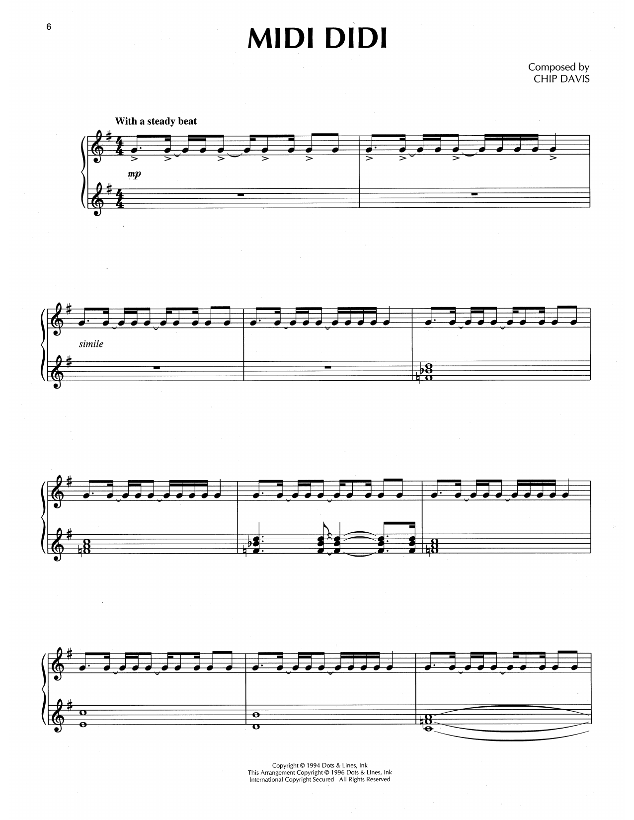 Chip Davis Midi Didi sheet music notes and chords. Download Printable PDF.